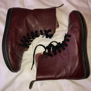 Maroon Dr. Martens